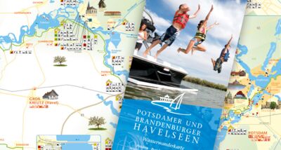 water touring map Potsdam and Brandenburg Havel Lakes